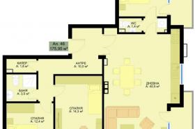 План на апартамент с три спални в комплекс Фамилия, Варна - имоти за продажба Id 181 
