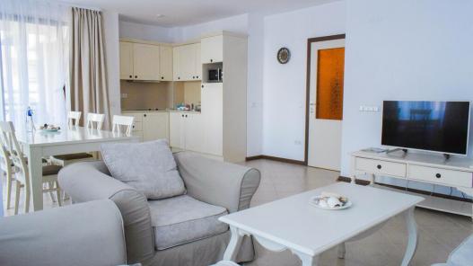 Living room and kitchen of an apartment in the Oasis complex - property for sale in Lozenets Id 189 