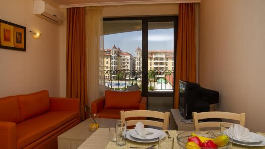 Example of furnishing a living room in an apartment for sale in Royal Sun, Sunny Beach Id 255