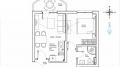Floor plan for a two-bedroom apartment for sale in Aphrodite Park - property from the developer Id 264 
