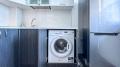 ID 858 Washing machine, refrigerator in the kitchen