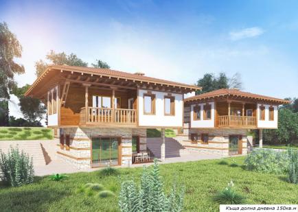 Visualization of the house with an area 150 sq. m. in Vehid Eco Village complex - property for sale in Sveti Vlas