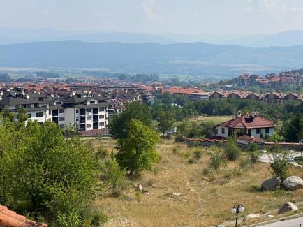 Bansko view from the balcony of a one-bedroom apartment for sale Id 253 