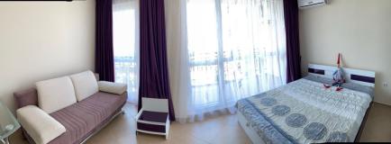 Id 388 Panoramic view, sitting area and bedroom - studio in Sunny Beach